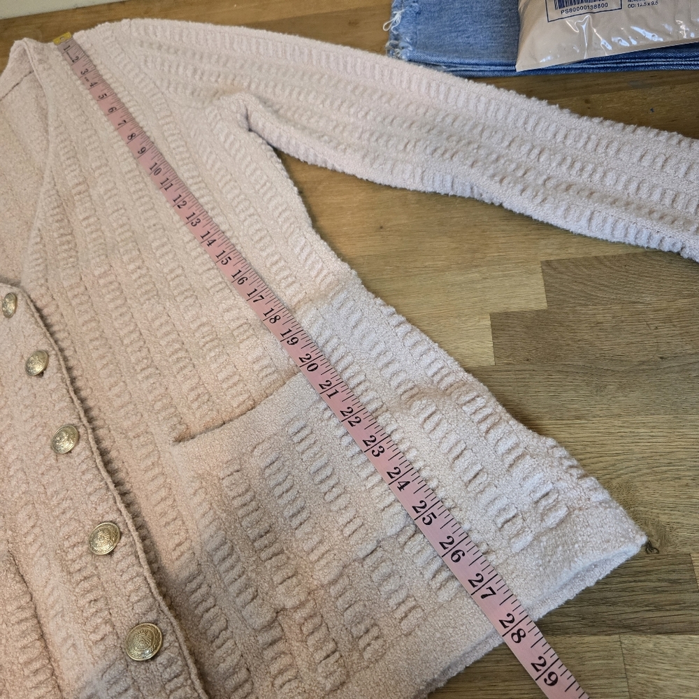 L'AGENCE Revolve Sue Knit Cardigan In Blush M - Picture 14 of 16